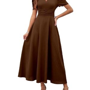 shasmi-girls-womens-solid-color-v-neck-a-line-maxi-dress-for-women